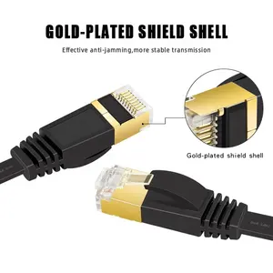 Network Cable Bare Copper Cat 8 Shielded U/FTP Cat 8 Network Cable 4 Pairs Cat8 Flat Cable