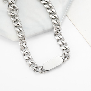 Pulsera de Cadena Curva, Accesorios de Estilo Hip-Hop de Moda, Acabado Pulido de Alta Calidad, No se Desvanece, Nueva Certificación 2026, Regalo de Joyería para Hombre - Product Image 2