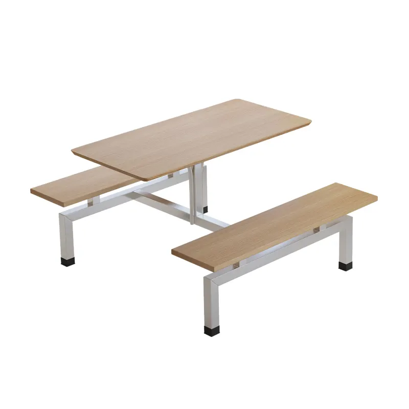 Conjunto de mesa de comedor para comedor, muebles escolares de estilo Simple, mesa de comedor para restaurante con Banco largo