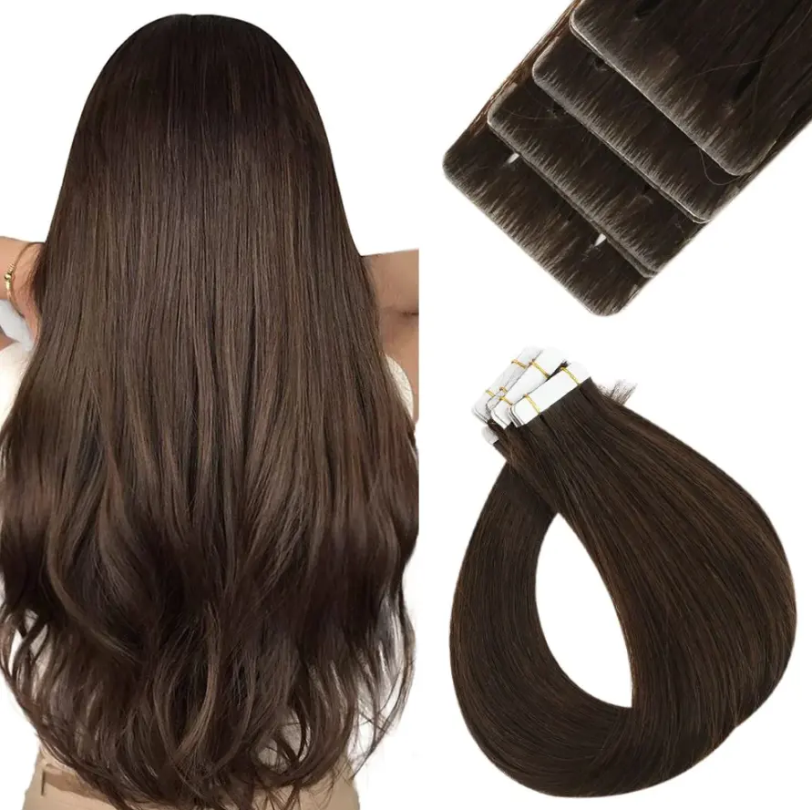 Hot Sale Double Drawn Cuticle Aligned Russian Hair tape in hair extensions