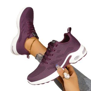 Chaussures de sport décontractées pour femmes, respirantes, légères, polyvalentes, à semelle épaisse et souple, en tissu, à lacets, best-seller - Product Image 6