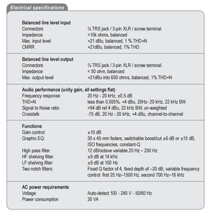 Bộ cân bằng âm thanh đồ họa 30 băng tần DBQ-Zero, hiệu ứng Reverb chuyên nghiệp, dành cho phòng thu âm chuyên nghiệp - Product Image 6