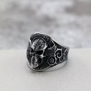 Stainless Steel Men's <b>Ring</b> <b>Skull</b> Design Hip Hop Style Gift Jewelry - Product Image 1