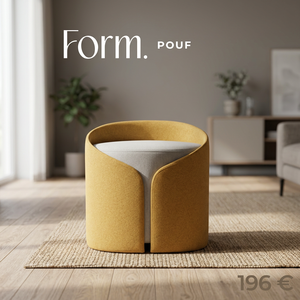 Banc ottoman rond contemporain, revêtement en velours, repose-pieds, base en bois, pour salon, chambre, hôtel - Product Image 2