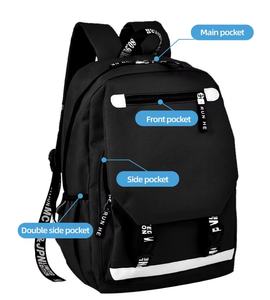 Sac à dos de mode unisexe avec fermeture à glissière Matériau en polyester imperméable Impression de logo personnalisé pour étudiants et enfants - Product Image 1