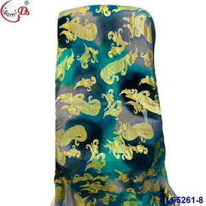 Thiết Kế Mới Lụa Thật Với Vải Nhung Sang Trọng Cắt Ren Vàng - Product Image 5