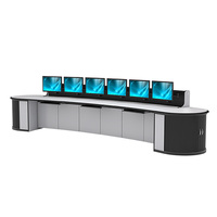 Console de salle de contrôle Kehua Fuwei avec routage de câbles intégré personnalisable, matériaux de haute qualité, bureau de centre de commande