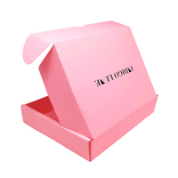 Boîtes d'emballage en carton avec logo de marque personnalisé Cajas Boîtes d'expédition en carton ondulé pour vêtements Boîtes d'expédition roses pour petites entreprises