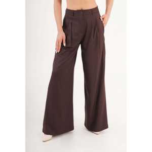 Pantalons de café en gros pour filles, plissés, double poche, coupe ample, respirant, tissé, taille élastique, décontracté, automne, XL, coloré - Product Image 3