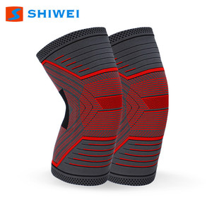 Shiwei <b>Knee</b> <b>Support</b> <b>Brace</b> 3D Knitted Nylon Breathable Sweat-Wicking For Football Unisex Sprain Protection - Product Image 2