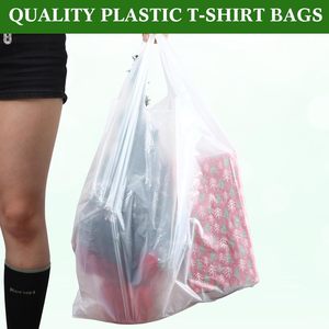 ถุงใส่เสื้อยืดแบบเป็นมิตรต่อสิ่งแวดล้อม ถุงช้อปปิ้ง PE ย่อยสลายได้ มีหูหิ้ว หนา ทนทาน ปรับแต่งได้ สำหรับธุรกิจ ร้านค้าปลีก ร้านขายของชำ ซูเปอร์มาร์เก็ต - Product Image 2