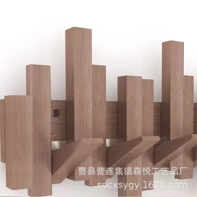 Walnut wood color, 53*20 (8 hooks), fine key style
