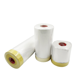 Película de PVC Impermeable de una Sola Cara para Enmascarar Automóviles con Cinta Adhesiva Sensible a la Presión para Pintura de Automóviles - Product Image 1