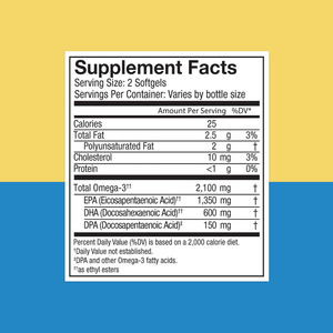 Gélules d'Oméga 3 personnalisées OEM pour la santé de la peau et des yeux, avec 1350 mg d'EPA, supplément d'huile de poisson Oméga 3 - Product Image 3