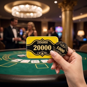 Jetons de poker rectangulaires en acrylique écologiques personnalisés avec impression numérique Kaile Low, taille au choix <span class=keywords><strong>50</strong></span>, 45, 43 mm, jetons de casino - Product Image 6