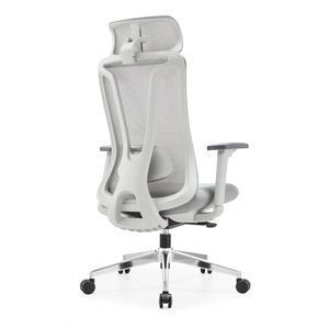 Silla de Oficina de Respaldo Alto a Precio Económico, Silla Gris de Malla en Oferta para Oficina de Estilo Moderno - Product Image 1
