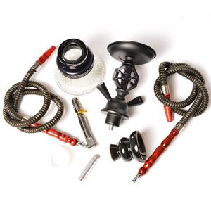 Vas Perkolator Kaca Ukuran Sedang Motif Arab Cantik dengan 2 Selang untuk Shisha Hookah Hijau Merah, Hadiah Terbaik - Product Image 2