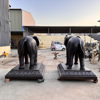 Statue d'éléphant en bronze sur mesure, grande taille, pour portail d'entrée, sculpture de porte, thème animal, technique de moulage