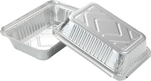 Bandejas Cuadradas para Hornear Pizza de 9x9x2 Pulgadas, Bandeja Cuadrada Desechable de Aluminio para Pizza con Tapa - Product Image 6