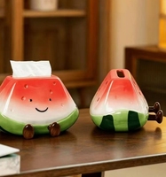 Nouvelle boîte à essuie-tout en caoutchouc motif pastèque - Idéale pour la maison, le salon et les restaurants.