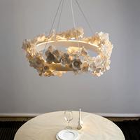 Lustre LED en acrylique contemporain de grande taille pour salon