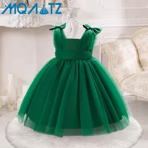 MQATZ Summer New Simple Children Dress Sleeveless Formal Toddler Girls Dresses Kids Party Birthday Clothing Boutique