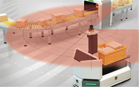 Akusense AS-31C Sensor Pemindai LiDAR 2D untuk Pemantauan Lingkungan 12V DC untuk Robot Gudang Otonom Pelacakan Inventaris