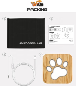 Warm White Nordic Design Gift Decorative Carton Pet <strong>Cat</strong> Dog Fish LED <strong>Night</strong> <strong>Light</strong> for Kids Wood <strong>Light</strong> <strong>Night</strong> <strong>Light</strong> - Product Image 2