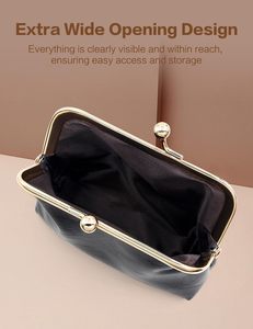 Monedero vintage de piel sintética con diseño de caramelo, doble compartimento desmontable, llavero de muñeca, cartera con <span class=keywords><strong>bolsillo</strong></span> abierto, mini bolso con forro de poliéster y cierre de beso. - Product Image 2