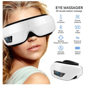 Venta al por mayor de fábrica, masajeador eléctrico portátil de compresión de ojos calientes, máquina de relajación de ojos con música de calor - Product Image 2
