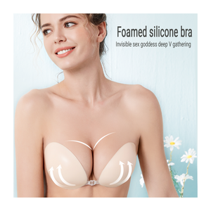 Nuevas tecnologías Sujetador <span class=keywords><strong>de</strong></span> realce adhesivo <span class=keywords><strong>de</strong></span> espuma gruesa <span class=keywords><strong>de</strong></span> silicona Sujetador <span class=keywords><strong>de</strong></span> silicona adhesivo fuerte sin costuras sin tirantes sin espalda - Product Image 5