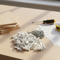 Connecteurs de meubles 3-en-1 modernes en plastique ABS pour hôtels, maisons, bureaux, chambres et écoles - Assemblage facile pour la jonction des portes