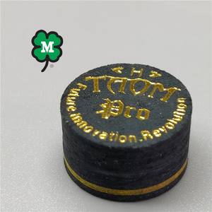 Queue de billard <span class=keywords><strong>Taom</strong></span> Pro Tip (14mm) à grosse tête Queue de billard de table noire avec manchon en fibre de verre Tête en cuir de Finlande - Product Image 6