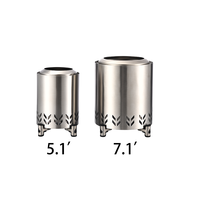 Brasero de table en acier inoxydable de marque KZ, vente en gros, foyer extérieur à bois, poêle à feu sans fumée, modèle KZ-X