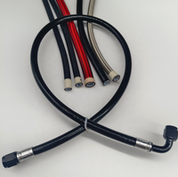 Kit d'assemblage de raccords à sertir FS AN4 AN6 AN8 AN10 AN12 droits ou à 45/90 degrés pour tuyau de carburant PTFE avec/sans revêtement PU
