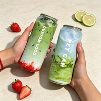 Bouteilles transparentes en PET de 16 oz/500 ml/700 ml, adaptées aux aliments, rechargeables, pour bière, thé, boissons, avec bouchon à vis, impression sérigraphique, ouverture facile