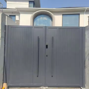 यूरोपीय डिजाइन अपार्टमेंट बाहरी लपेटे गए एल्यूमीनियम गेट्स ड्राइववे घर आधुनिक एल्यूमीनियम द्वार सुरक्षा - Product Image 1