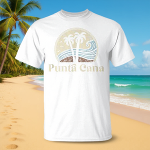 T-shirt vintage palmiers de Punta Cana République Dominicaine Mode Plage Vêtements Promotionnels Premium - Product Image 3