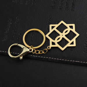 Hàng Mới Về 2023 Móc Khóa Cắt Laser Giá Nhà Máy Móc Khóa Treo Túi Bằng Thép Không Gỉ Móc Khóa Kim Loại 3d Màu Vàng Với Logo Rỗng Tùy Chỉnh - Product Image 6