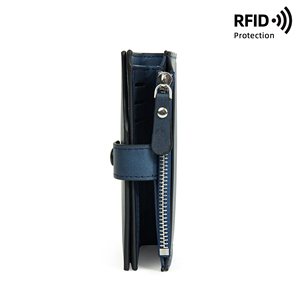 2024 New Vintage Large Capacity Short Style Zipper <strong>Wallet</strong> With Button for Men,Male PU Leather Coin Purse RFID Card Holder Case - Product Image 4