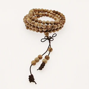 Pulseira de Contas de Oração Budista Vintage Malinau de Agarwood Selvagem 108 Contas Presente - Product Image 2