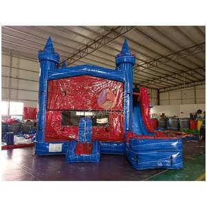 Nuevo Combo de <span class=keywords><strong>Casa</strong></span> de Brinco Inflable Acuática Húmeda y Seca <span class=keywords><strong>con</strong></span> Tobogán, <span class=keywords><strong>Piscina</strong></span> y Pancartas Personalizadas Extraíbles - Product Image 5