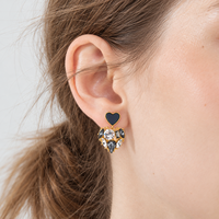 Boucles d'oreilles KAVNAR de style coréen, mode, polyvalentes, luxe léger, géométriques, zircon, élégantes, en cuivre plaqué or véritable, pour le bureau/la carrière