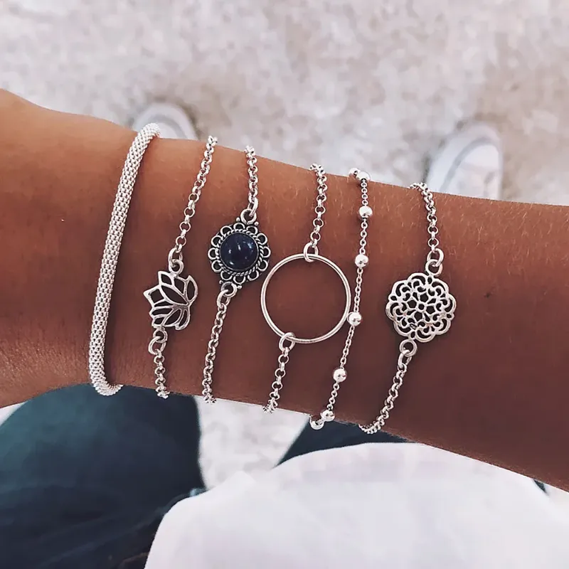 Customize Punk Gold Plated Bracelets Set