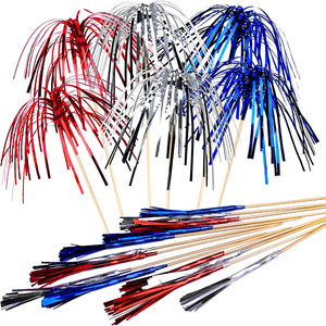 Adornos para Cupcakes de 9 Pulgadas, con Lentejuelas Brillantes, Diseño de Fuegos Artificiales, Palillos Decorativos para Cupcakes, para Navidad, Baby Shower, Fiestas de <span class=keywords><strong>Cumpleaños</strong></span> - Product Image 2