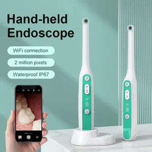 Suios 401B kablosuz diş muayene cihazı Wifi Oral endoskop HD ağız içi kamera IOS Android için 8 LED ışıkları ile