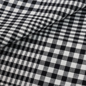 Classic Black/<span class=keywords><strong>White</strong></span> percalle Check 100% popeline di cotone tinto in filo tessuti per camicie - Product Image 6