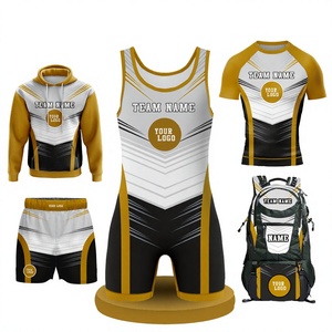 Wholesale ODM Plus Size Adult Men's Wrestling Uniform Weightlifting Custom Durable Lightweight Quick Dry Breathable Stretch - Product Image 1