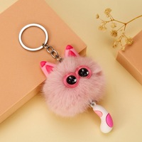 Mini porte-clés peluche chat, jouet en peluche, pendentif sac à dos, décoration, poupée en peluche Kawaii, porte-clés pompon, breloque de sac, bijou