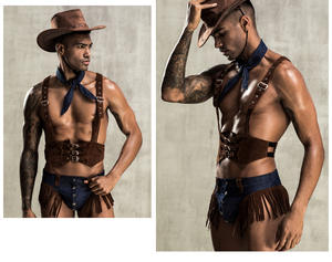 Usine En Gros Individualité Hommes Sexy Lingerie Ensemble Jeu De Rôle <span class=keywords><strong>Cowboy</strong></span> Garçon Uniforme Night Club <span class=keywords><strong>Costume</strong></span> - Product Image 3